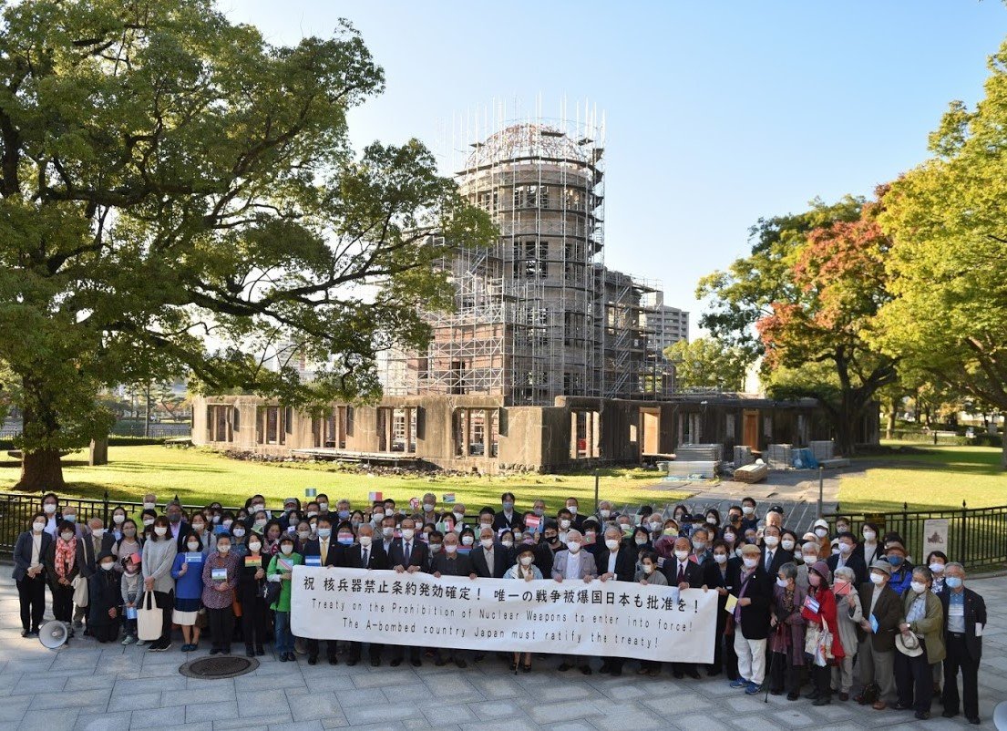 Celebration of 50 states parties ratifying the Treaty on the Prohibition of Nuclear Weapons