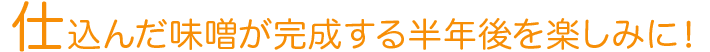 仕込んだ味噌が完成する半年後を楽しみに！