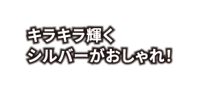 キラキラ輝くシルバーがおしゃれ！